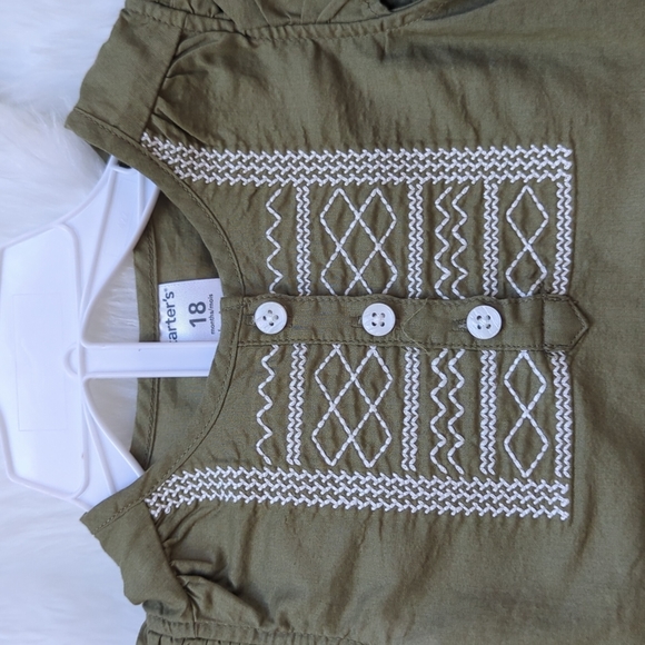 CARTER'S | 2-Piece Embroidered Top and Cargo Shorts Set - Picture 3 of 5